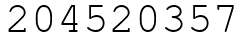 Число 204520357.
