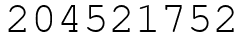 Число 204521752.