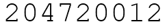 Число 204720012.