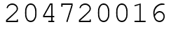 Число 204720016.