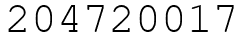 Число 204720017.