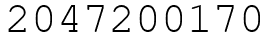 Число 2047200170.