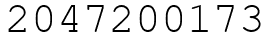 Число 2047200173.