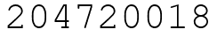 Число 204720018.