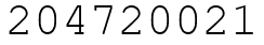 Число 204720021.
