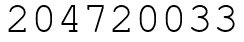 Число 204720033.