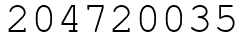 Число 204720035.