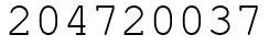 Число 204720037.