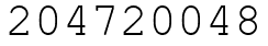 Число 204720048.