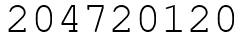 Число 204720120.