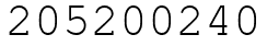 Число 205200240.