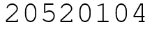 Число 20520104.