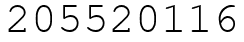 Число 205520116.