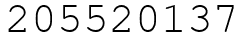 Число 205520137.