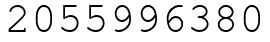 Число 2055996380.