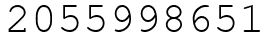 Число 2055998651.