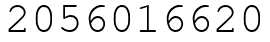 Число 2056016620.
