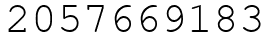 Число 2057669183.