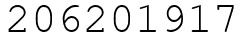 Число 206201917.