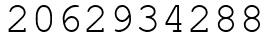 Число 2062934288.