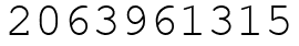 Число 2063961315.