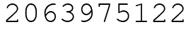 Число 2063975122.