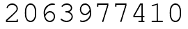 Число 2063977410.