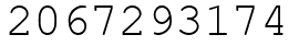 Число 2067293174.