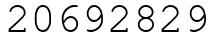Число 20692829.
