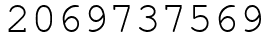 Число 2069737569.