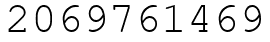 Число 2069761469.