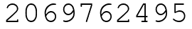 Число 2069762495.