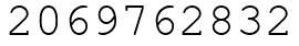 Число 2069762832.