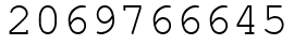 Число 2069766645.