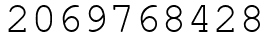 Число 2069768428.