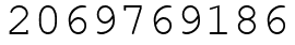 Число 2069769186.