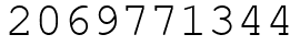 Число 2069771344.