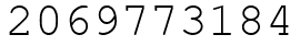 Число 2069773184.