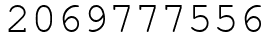 Число 2069777556.