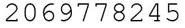 Число 2069778245.