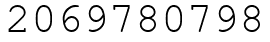 Число 2069780798.