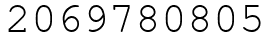 Число 2069780805.