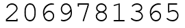 Число 2069781365.