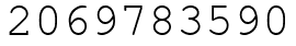 Число 2069783590.