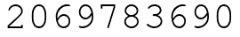 Число 2069783690.