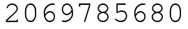 Число 2069785680.