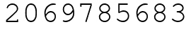 Число 2069785683.