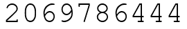 Число 2069786444.