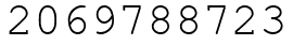 Число 2069788723.