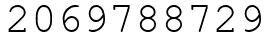 Число 2069788729.